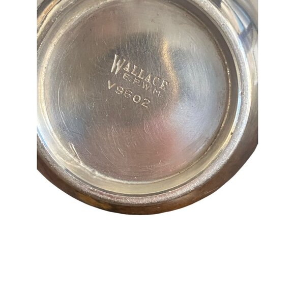 Vintage Wallace Creamer Silverplate V9602 Hinged Top 5" High VG - Picture 3 of 5